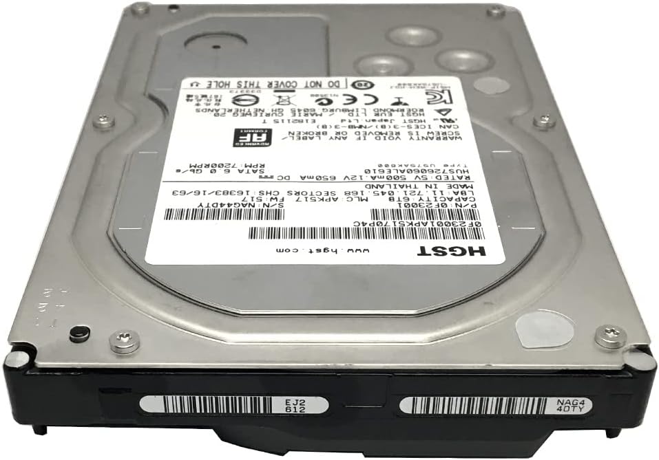 HGST, a Western Digital Company ULTRASTAR 7K6000 6000GB 7200RPM SATA 512E ULTRA ISE 128MB Cache 3.5-Inch Internal Bare or OEM Drives 0F23001 (Renewed) Pack of 2