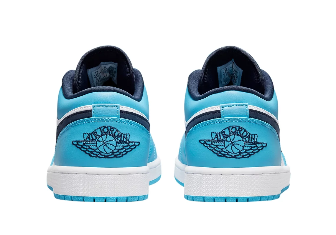 Men's Jordan 1 Low UNC White/Dk Powder Blue-Obsidian (553558 144) - 8.5 - Curated Treasures Market