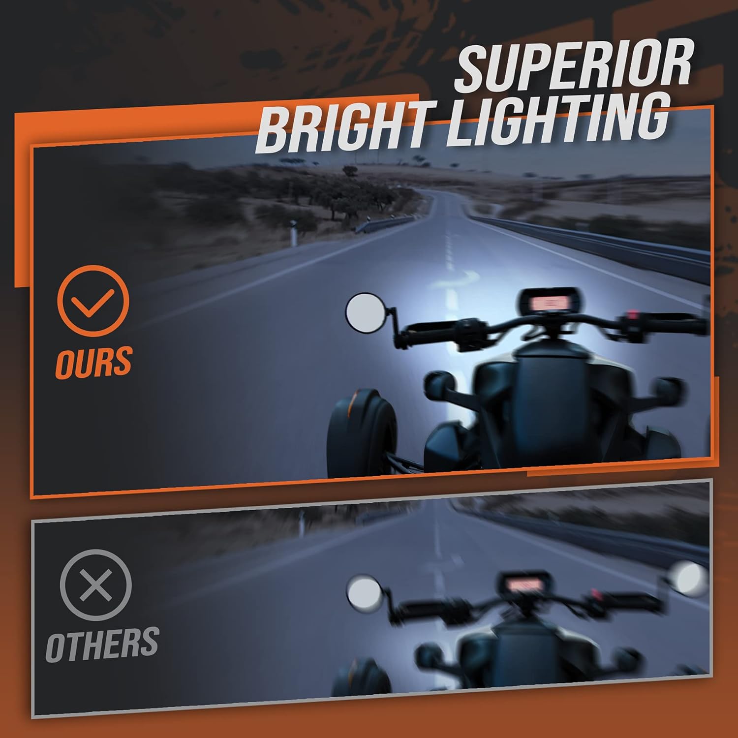 Kemimoto Ryker LED Auxiliary Light Kit Compatible with Can Am Ryker All Models Black Hood Panel with Daytime Running Light Replace 21900848