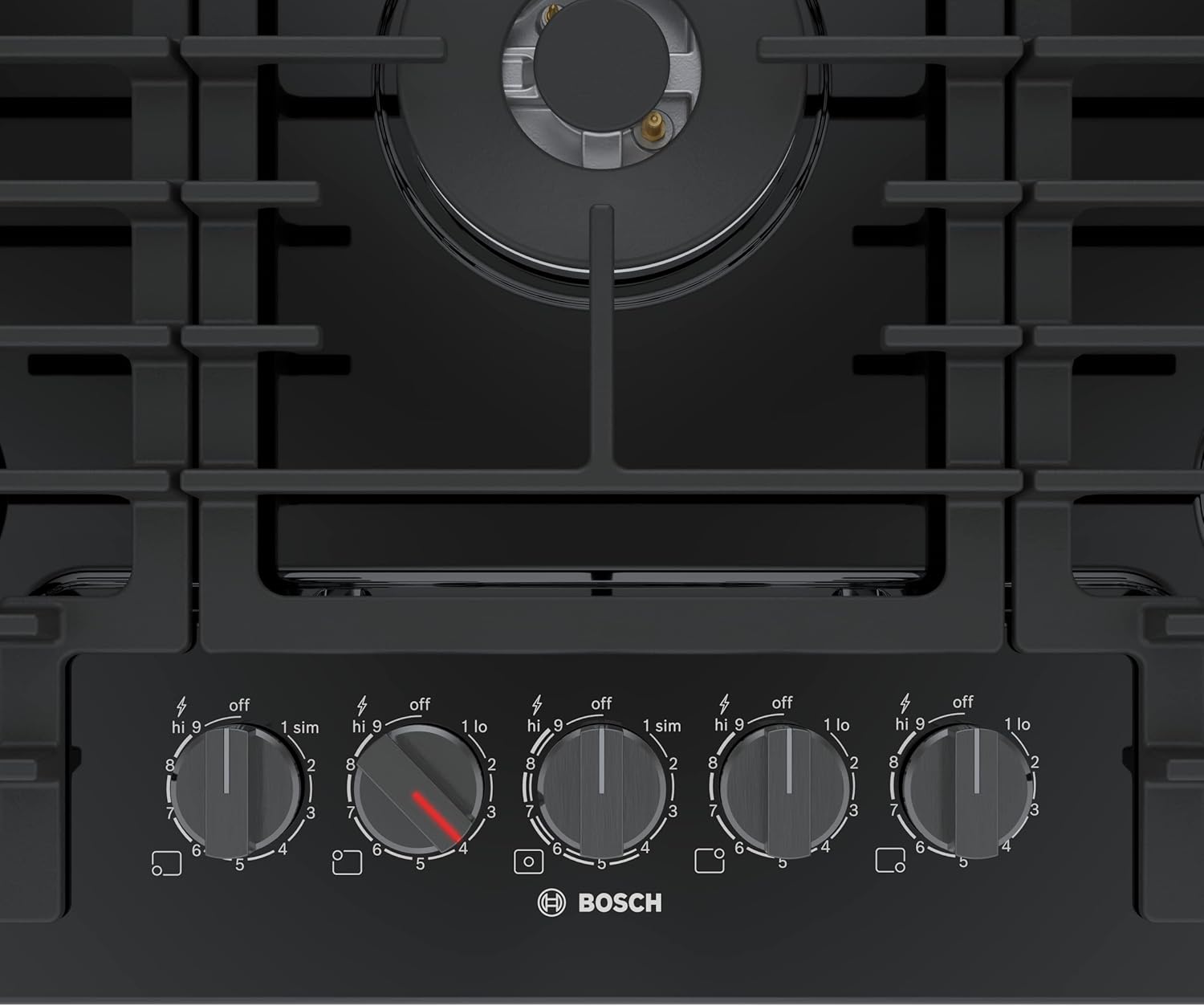Bosch NGM8048UC Black Stainless Steel Gas Cooktop