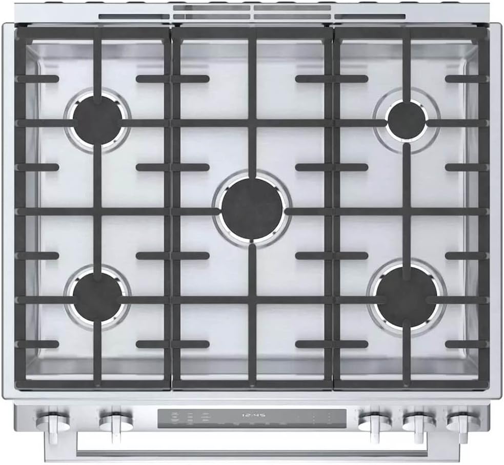 Bosch HDI8056U 800 Series 30 Inch Slide-in Dual Fuel Range