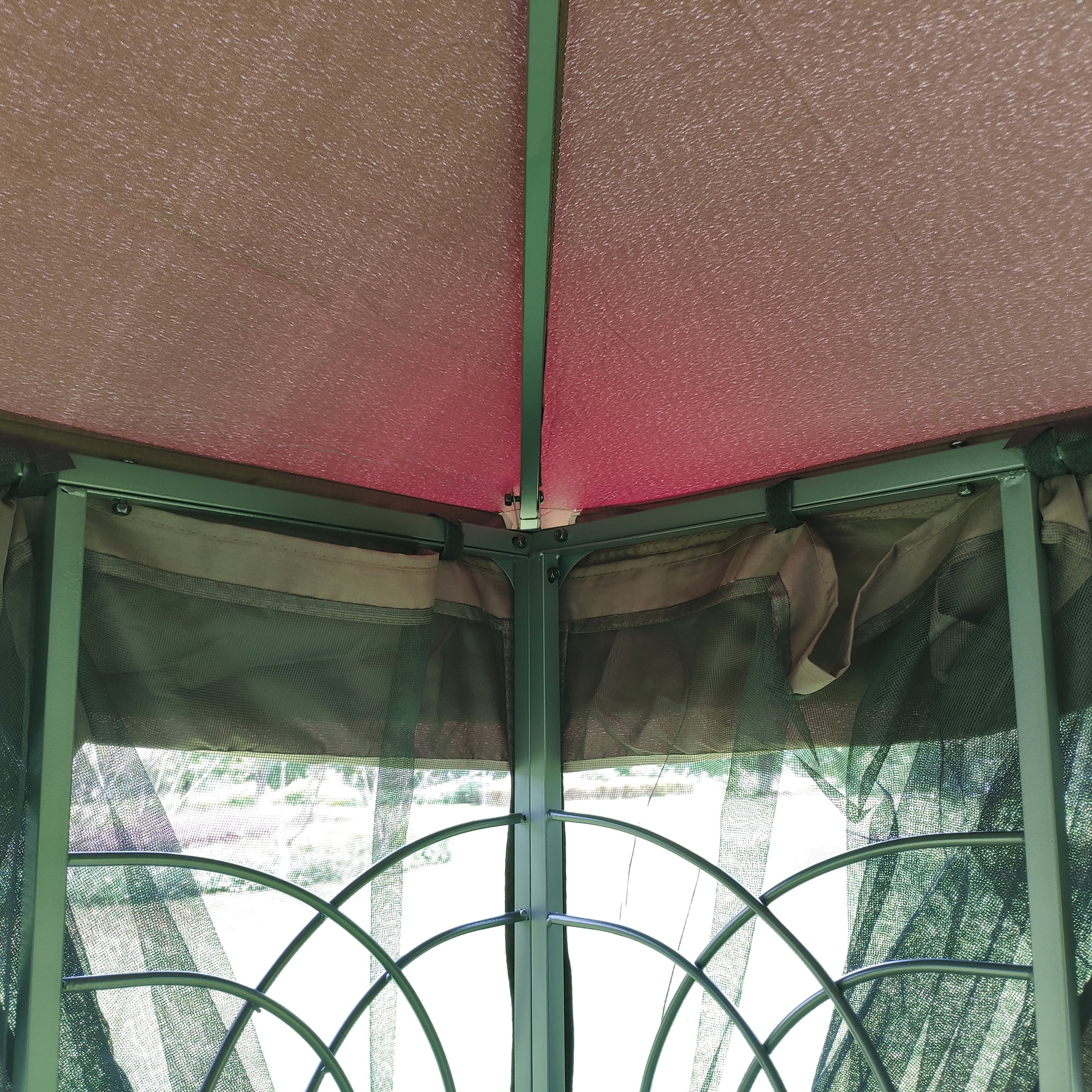 QILLIINN Gazebo 13x10 Outdoor Patio Gazebo Canopy Tent Ventilated Double Roof And Mosquito Netting