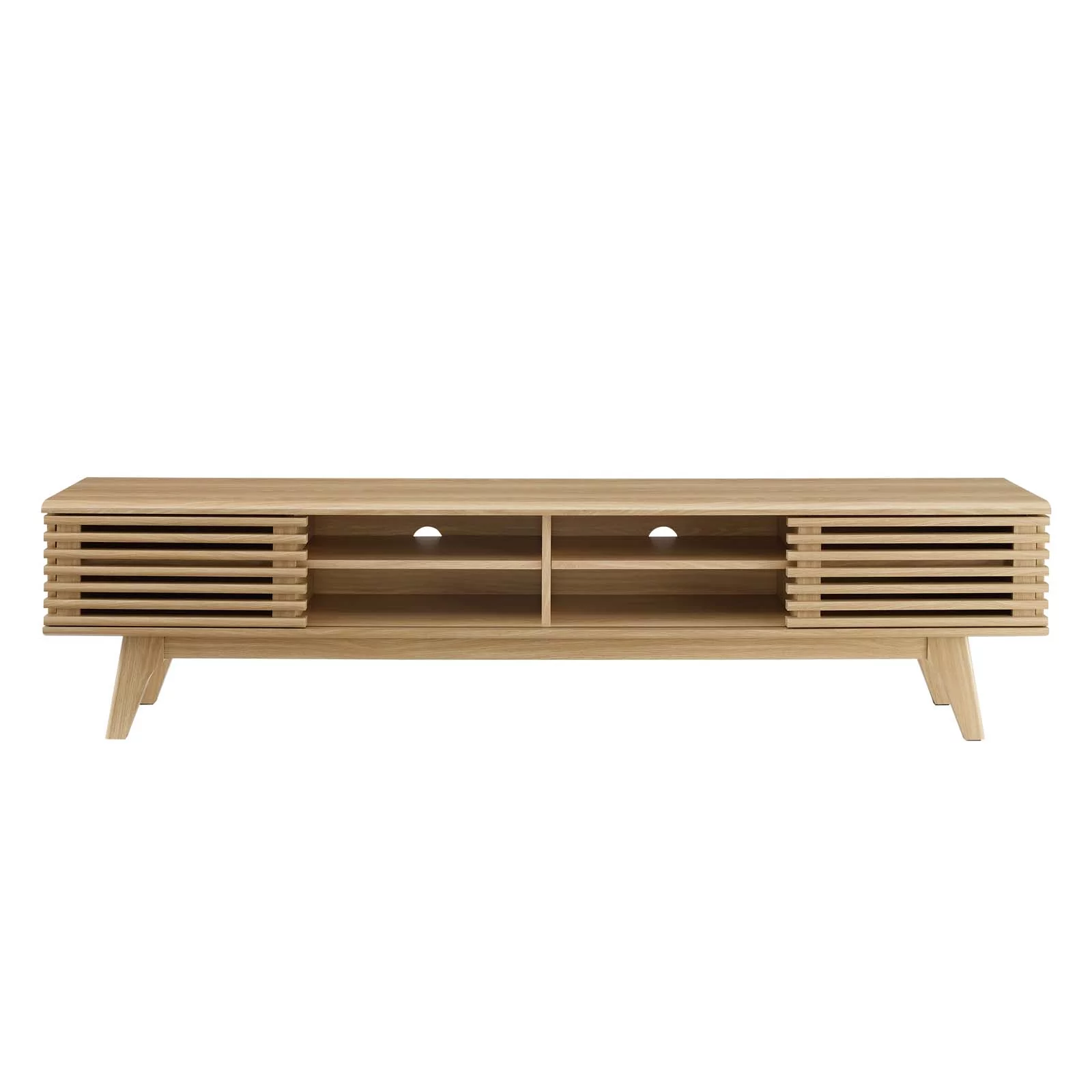 Modway Render 70" Entertainment Center TV Stand in Oak