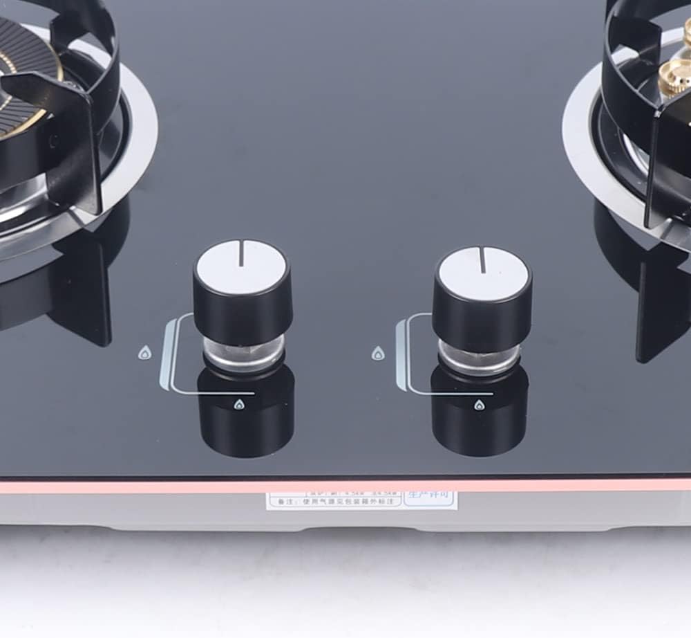 Kitchen Gas Cooktop Stove 2 Burners Propane Stove Tempered Glass Built-In LPG/NG Gas Stove 730 * 410mm Natural Gas Cooker Gas Cooktop with Flame-out Protection for Apartmen Kitchen 110V