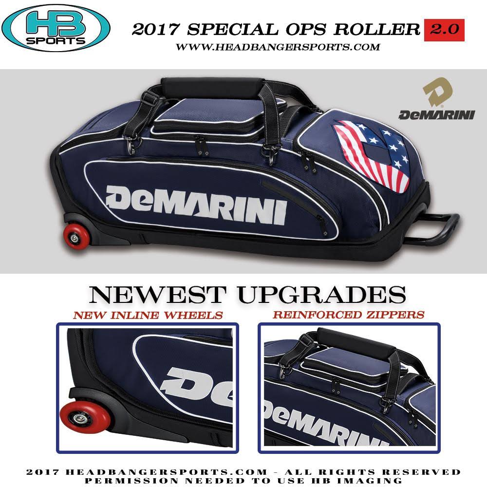 Demarini Special Ops Wheeled Bag in Charcoal / Black