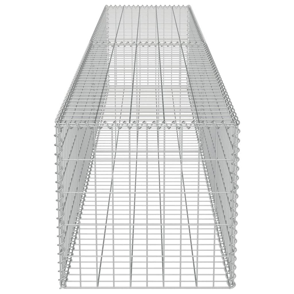 vidaXL Gabion Wall with Covers Galvanized Steel - 118x22x19.7x22x59x22