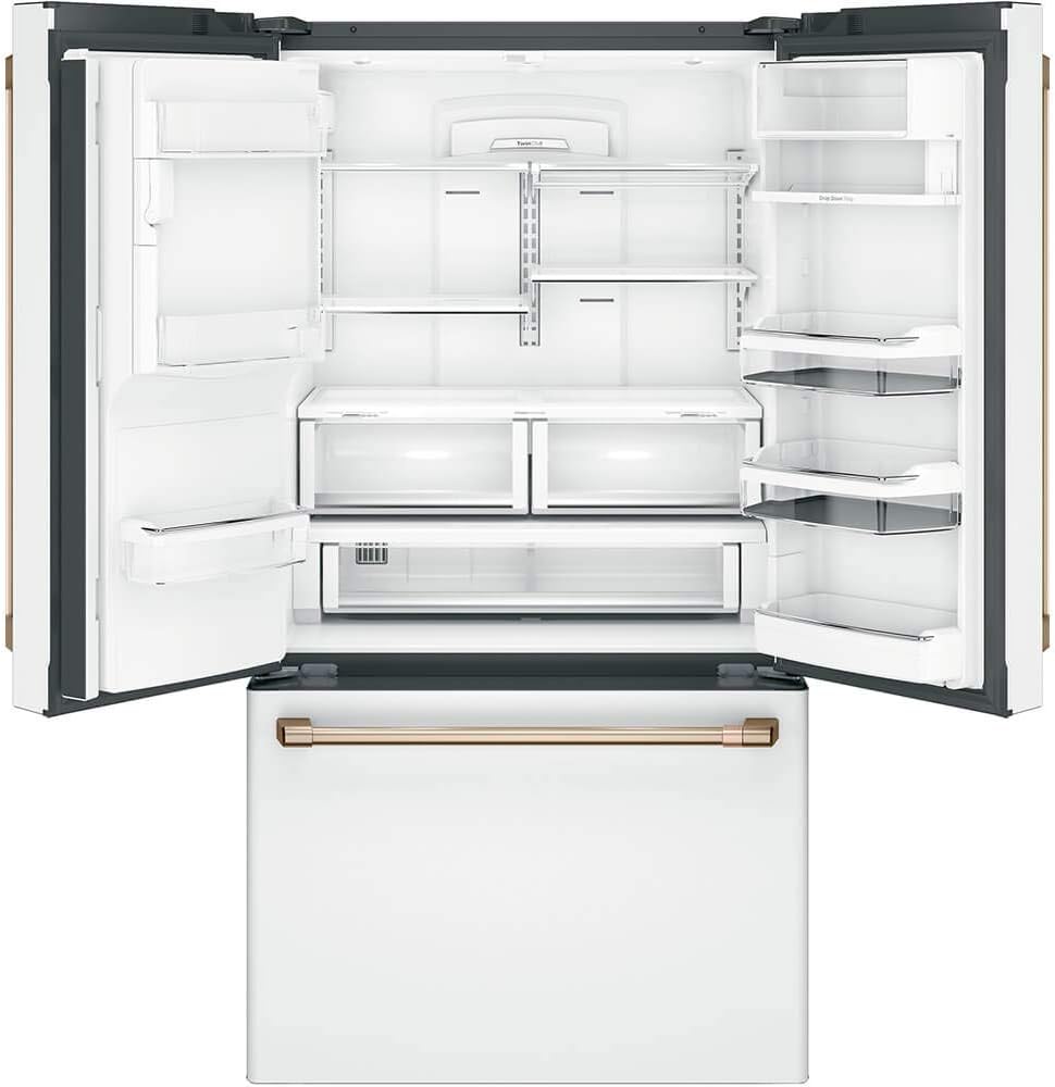 CAFE GE CYE22TP4MW2 Caf0233 22 Cu.Ft. Matte White Counter-Depth French Door Refrigerator