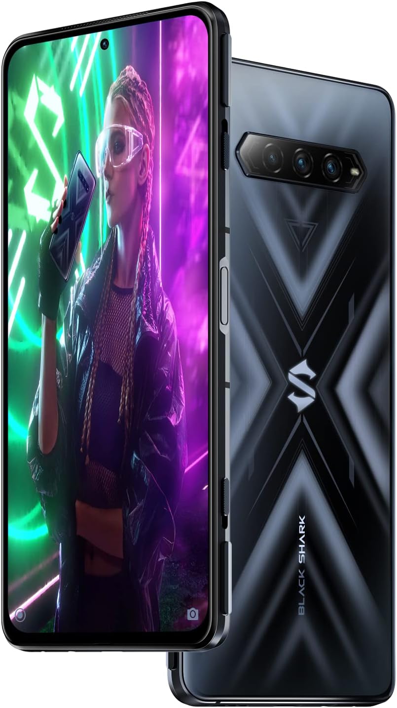 Black Shark 4 Unlocked Phone, 5G Gaming Phone, Fast Charging 120W Cell Phone 8+128GB, 144Hz Snapdragon 870 Android Phone, 6.67" 48MP 4500mAh NFC Mobile Phone Global Version -Black