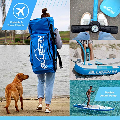 Bluefin Cruise Premium Stand Up Paddle Set | Inflatable Paddleboard for Adults | SUP Package with Backpack, Fiberglass Paddle, and Pump | 5 Year Warranty
