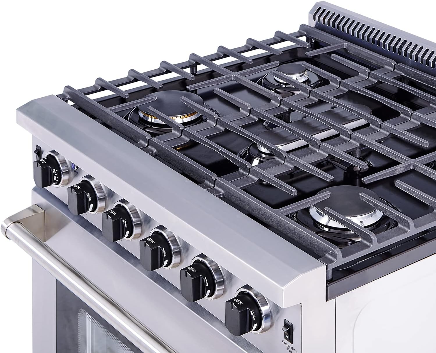 Thor 30 Inch Gas Range Stainless Steel with 5 Sealed Burners, 4.5 cu. ft. Oven, Free Standing Professional Range with Storage Drawer, Cast Iron Grate,LRG3001U