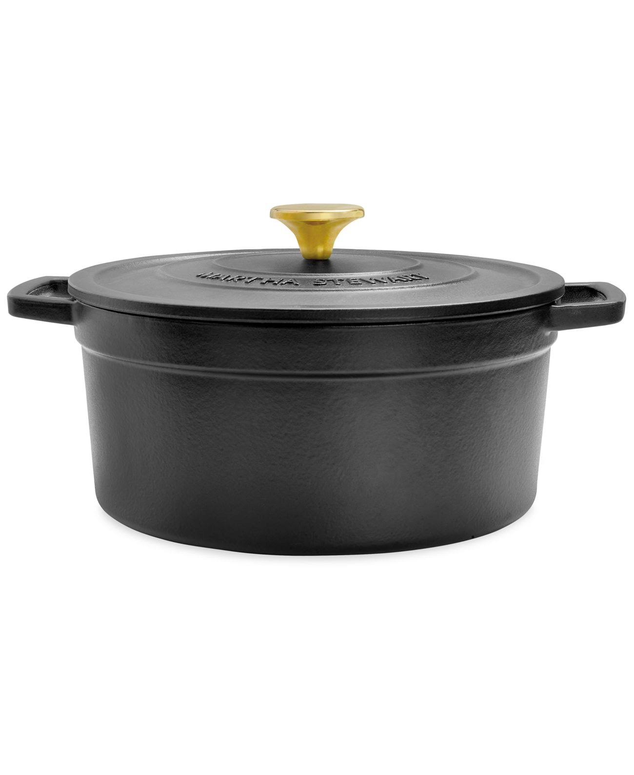 Martha Stewart Collection Enameled Cast Iron Round 6-Qt. Dutch Oven