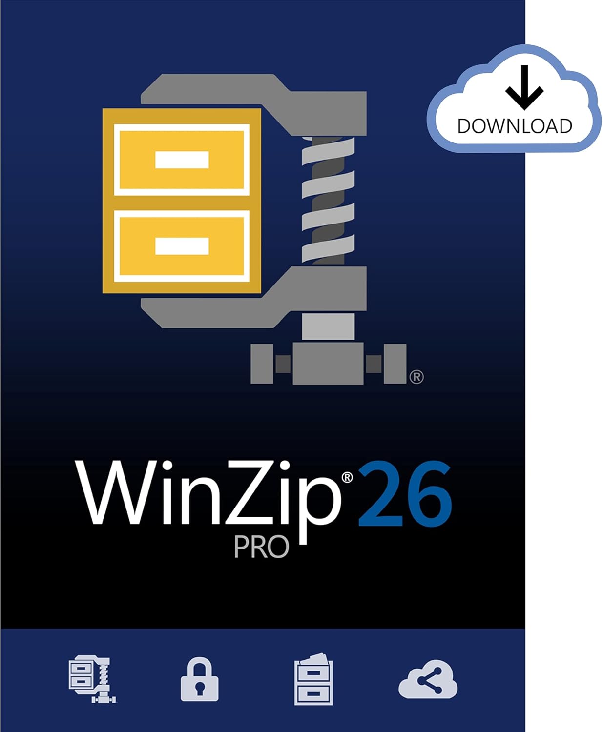 Corel WinZip 26 Pro | Zip Compression, Encryption, File Manager & Backup Software [PC Download] Pack of 2