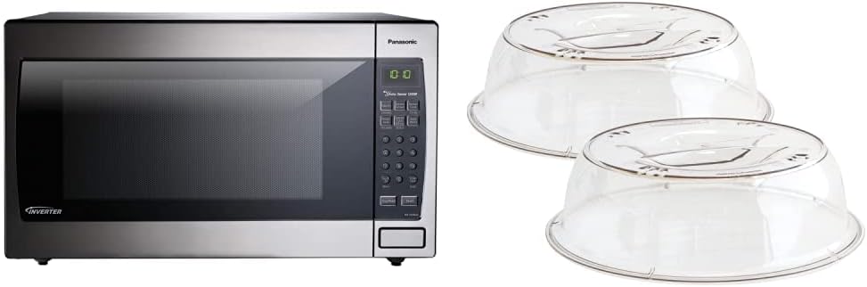 Panasonic Microwave Oven NN-SN966S with Nordic Ware Microwave Cover