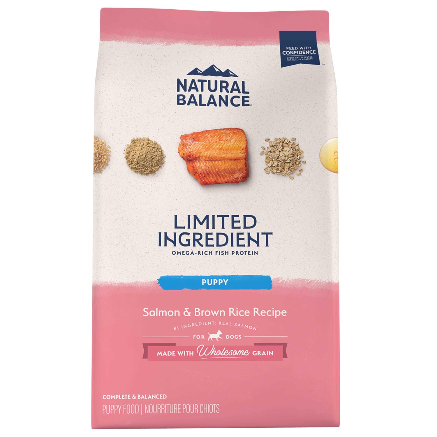 Natural Balance Limited Ingredient Salmon &amp; Brown Rice Puppy Recipe Dry Dog Food - Pet Supplies online store