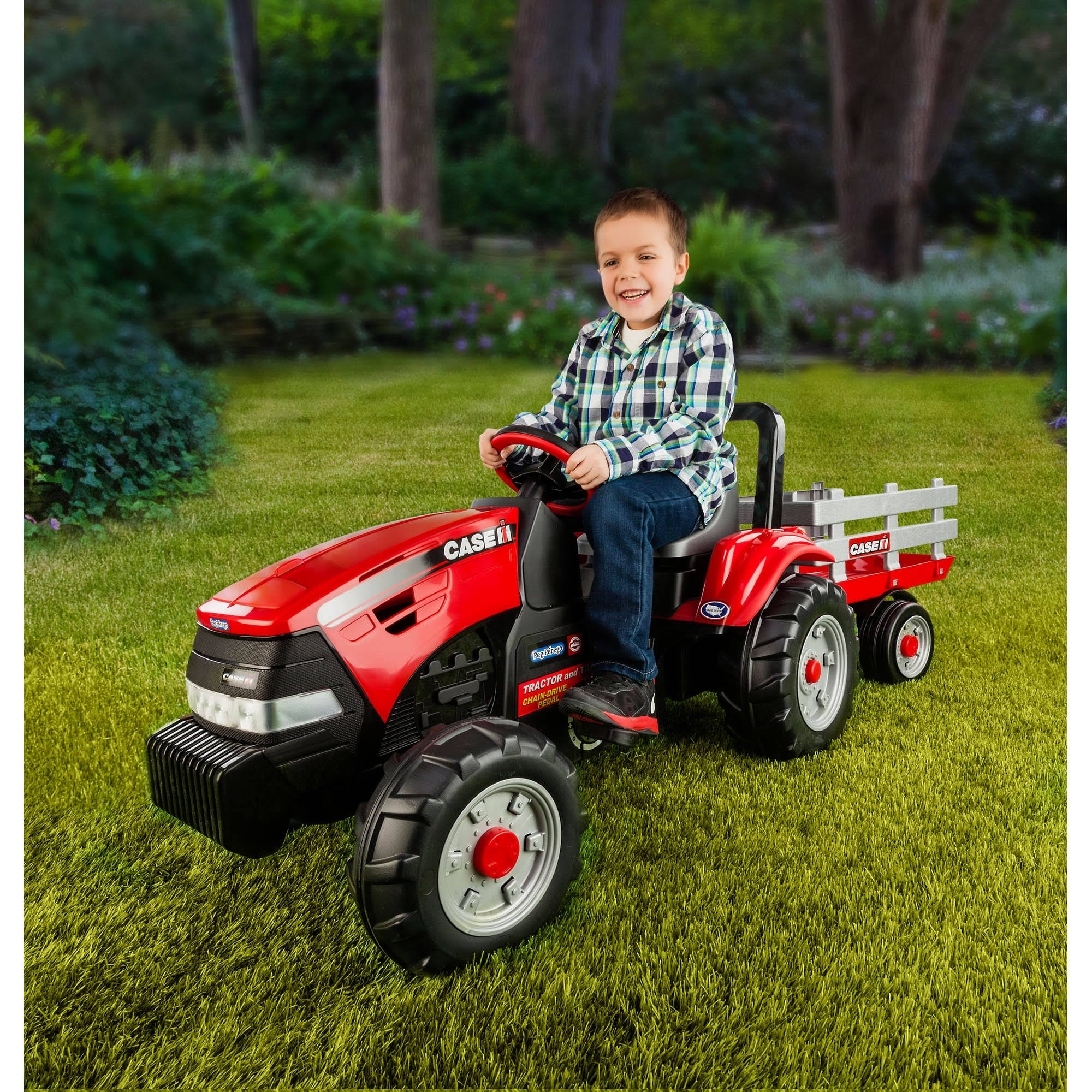Peg Perego Case IH Tractor and Trailer Pedal Ride-On