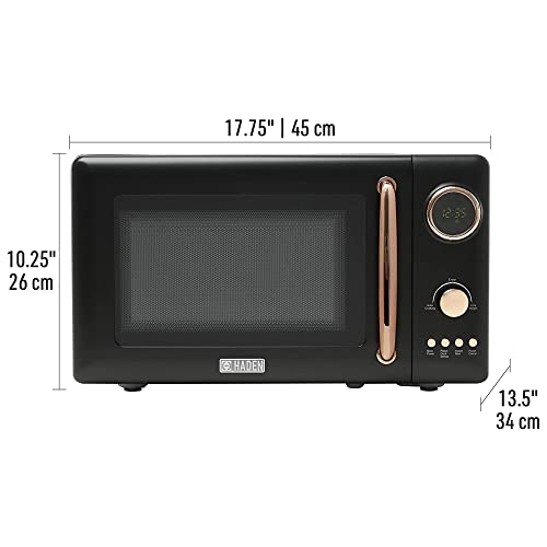Haden 75031 Heritage Vintage Retro 0.7 Cubic Foot/20 Liter 700 Watt Countertop Microwave Oven Kitchen Appliance with Turntable, Pull Handle, and 5 Power Levels