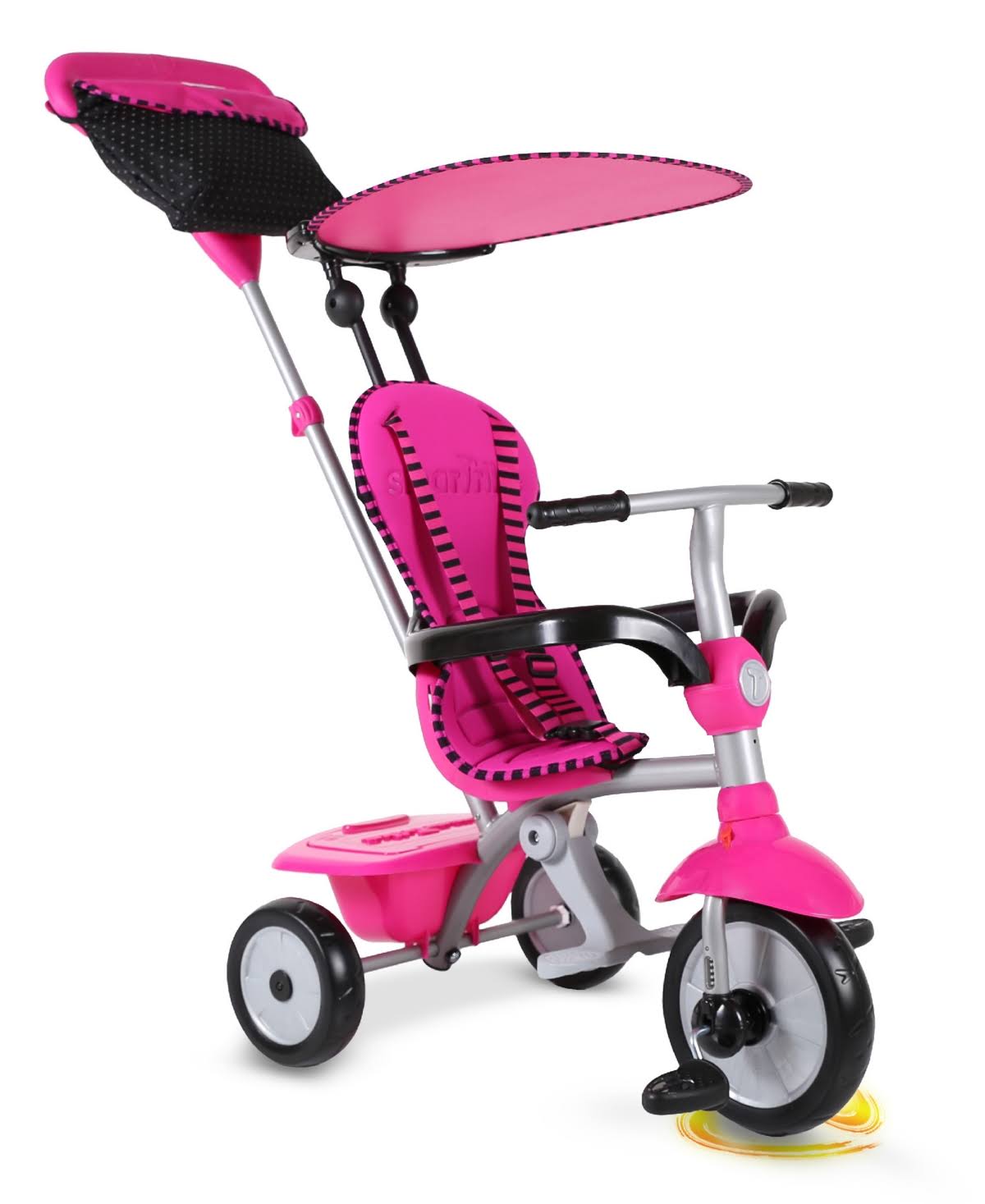 Smartrike Sky, 4-in-1 Tricycle for Toddlers 15-36 Months - Pink, Gray