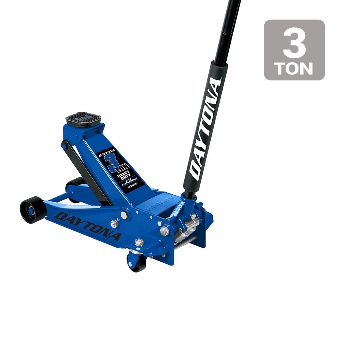 DAYTONA 3 Ton Professional Floor Jack with RAPID PUMP, Blue