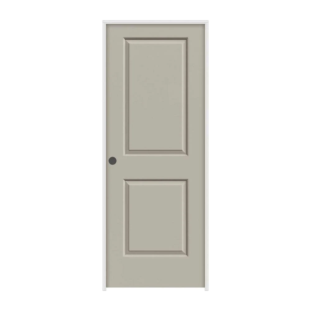 JELD-WEN 28 in. x 80 in. Cambridge Desert Sand Painted Right-Hand Smooth Molded Composite MDF Single Prehung Interior Door