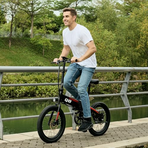 Electric Bike for Adults, Ebike, Electric Bicycle with 576WH Removable Battery,14"/20" Folding Ebike, 20MPH,20+ Miles(MAX),500W High Motor,Multi-Shock Absorption,UL 2849,Commuting Mini E Bikes