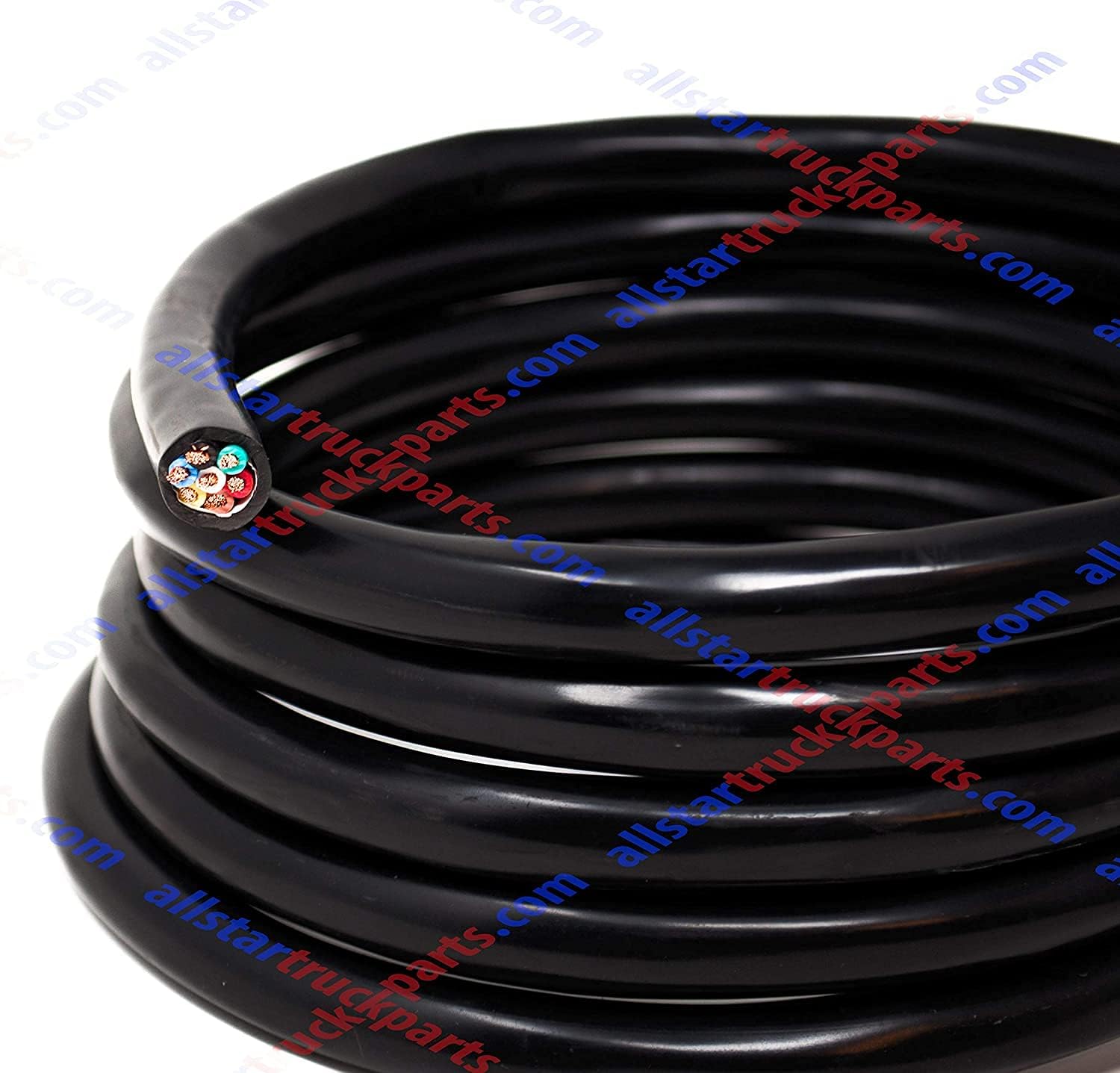 [ALL STAR TRUCK PARTS] Heavy Duty 14 Gauge 7 Way Conductor Wire RV Trailer Cable Cord Insulated Copper (50 FT ROLL)