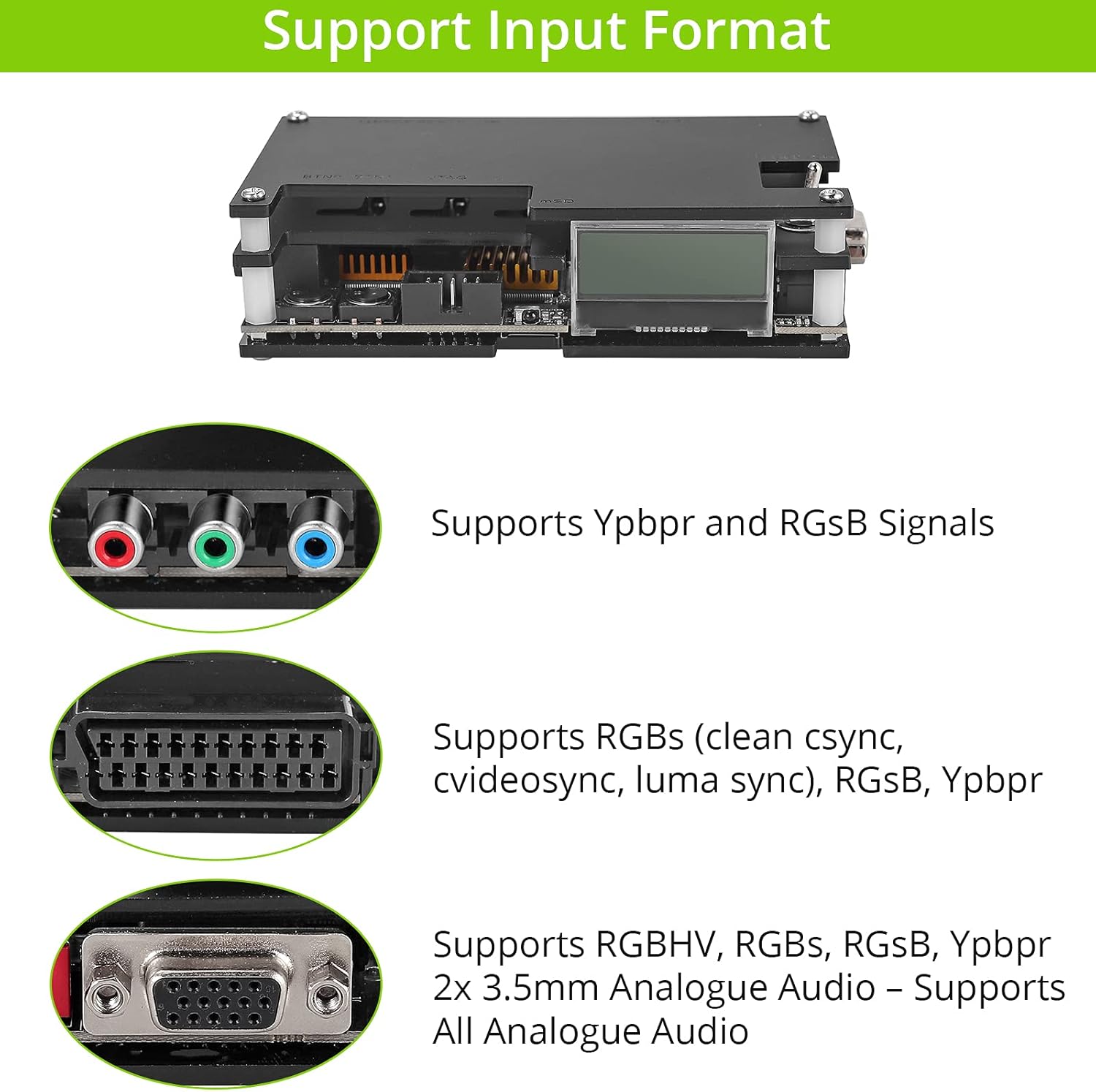 LiNKFOR OSSC Open Source Scan Converter v1.6 with SCART, Component and VGA to HDMI for Retro Gaming. Line Multiplier upscaler Perfect for Zero lag RGB Retro Gaming Game Console