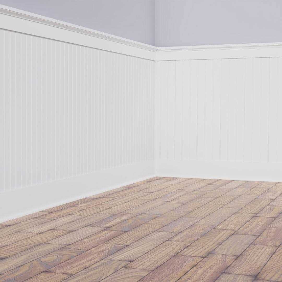 Ekena Millwork Deluxe Beadboard 8′ Length PVC Wainscoting Kit