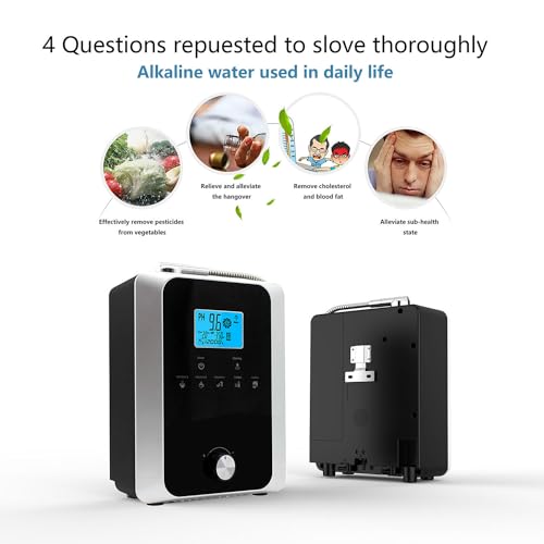 Alkaline Electrolyzed Water Machine,Ph2.8-11.0alkaline Acidic Hydrogen Water Purifier,Up To-700mv Orp,7 Water Settings,Automatic Cleaning,Smart Voice