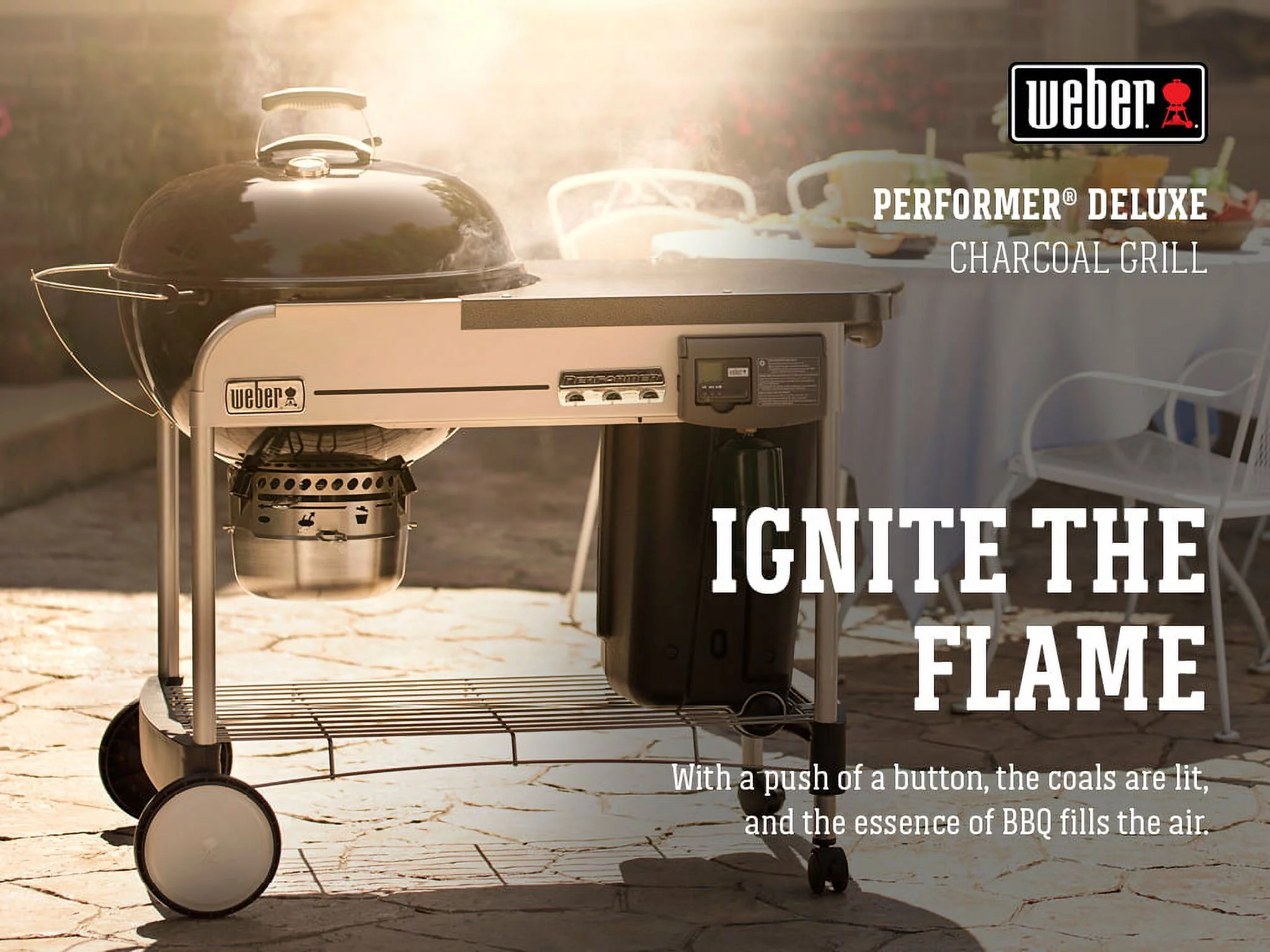 Weber Performer Deluxe 22" Black Charcoal Grill