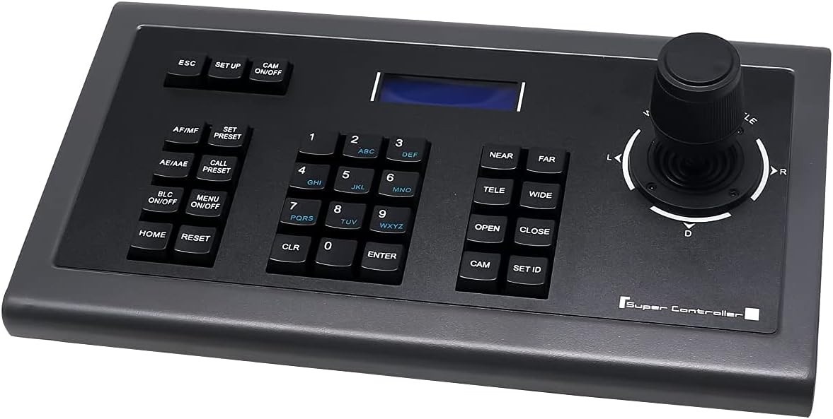 Zowietek Video Conference PTZ Controller PELCO-D/P/VISCA PTZ Joystick Keyboard Controller Support RS485 LCD Display