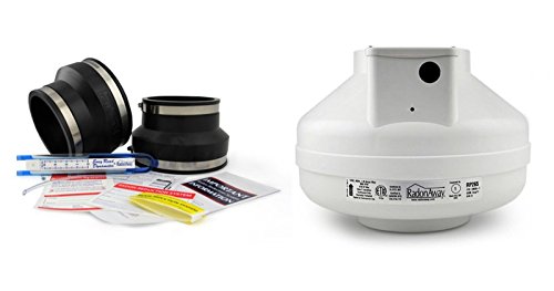 Healthy Air Solutions RadonAway RP260 Fan + Install Kit (Rubber couplings, Dynameter and Labels)