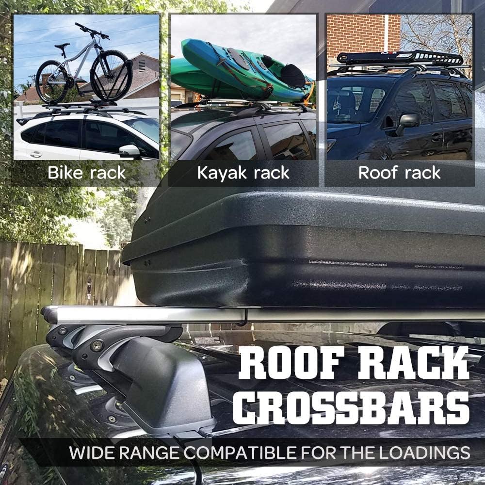 Otherya Aero Aluminum Universal 56'' Roof Rack Cross Bars, Existing Raised Side Rail with Gap -200 lbs Load Capacity