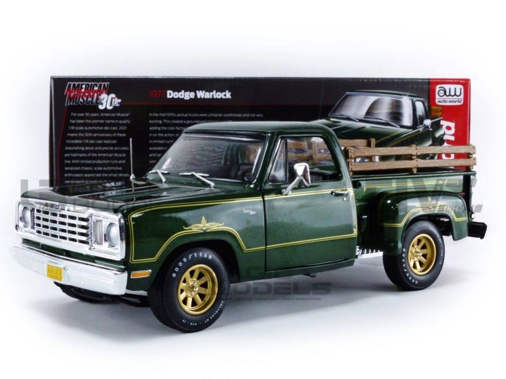 1977 Dodge Warlock 150 Custom Stepside Pickup Truck Medium Green Sunfire