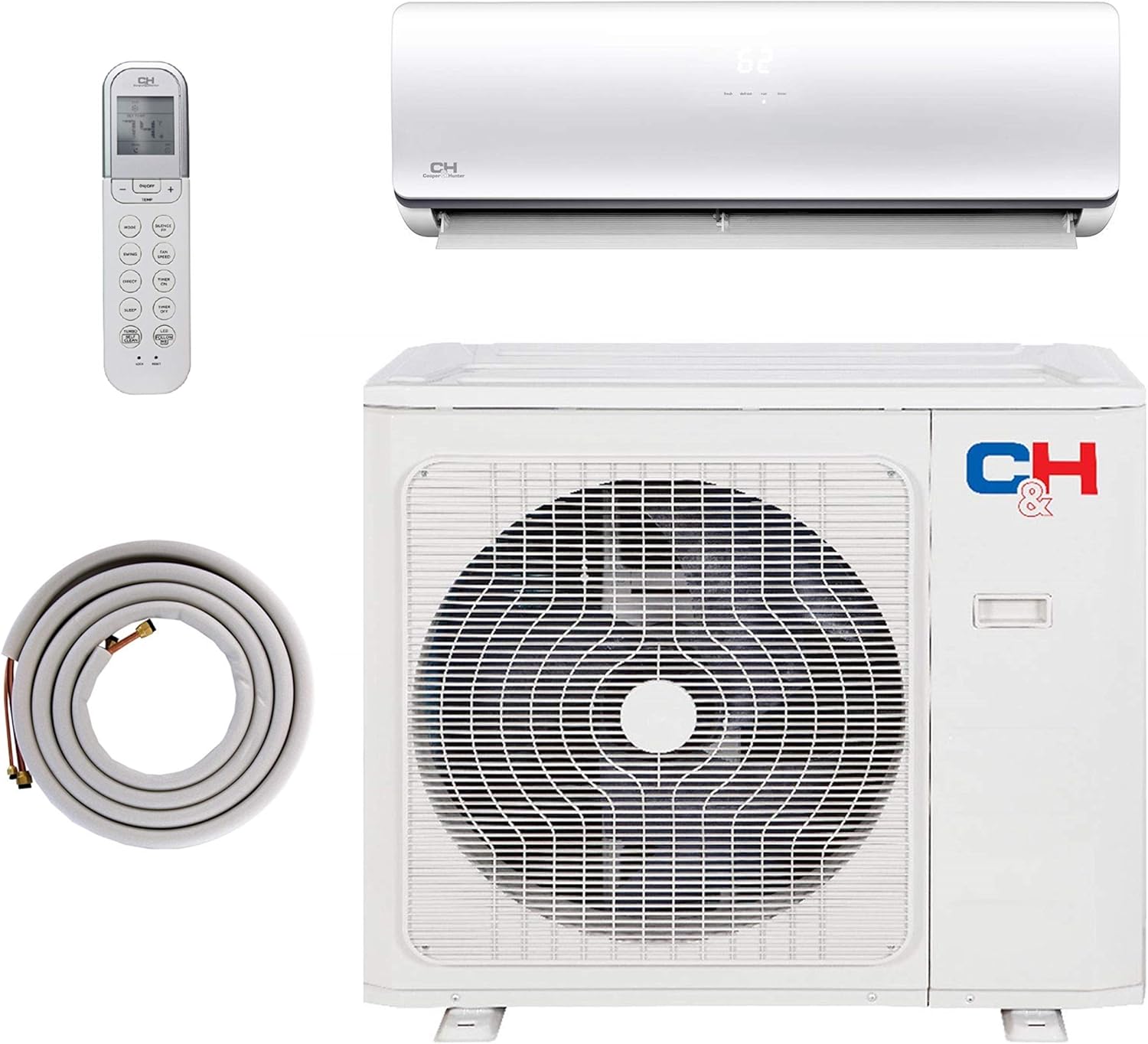 18000 BTU Mini Split Ductless Air Conditioner - 20 SEER - Includes FREE 16’ Lineset - Arrives 100% Ready to Install - Pre-Charged Inverter - USA Parts and Tech