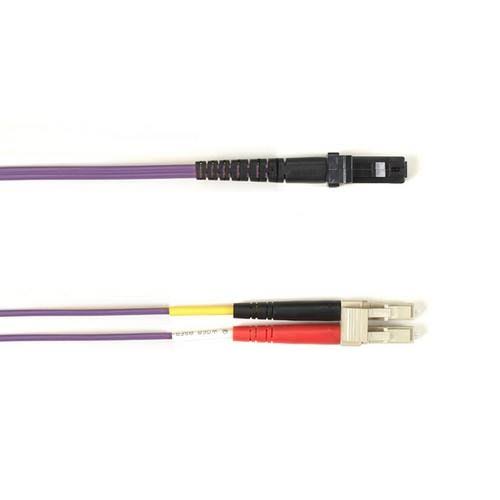Duplex Fiber Optic Patch Cable, LC-MT, Violet, 2m - Black Box FOCMRSM-002M-LCMT-VT