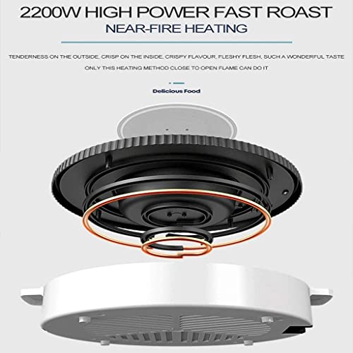 Indoor Korean Barbecue Grill Electric BBQ Grill and hot Pot Tabletop Grill and Fondue Indoor Smokeless Integrated Cooker Pot Kitchen Home Fast Bbq Green