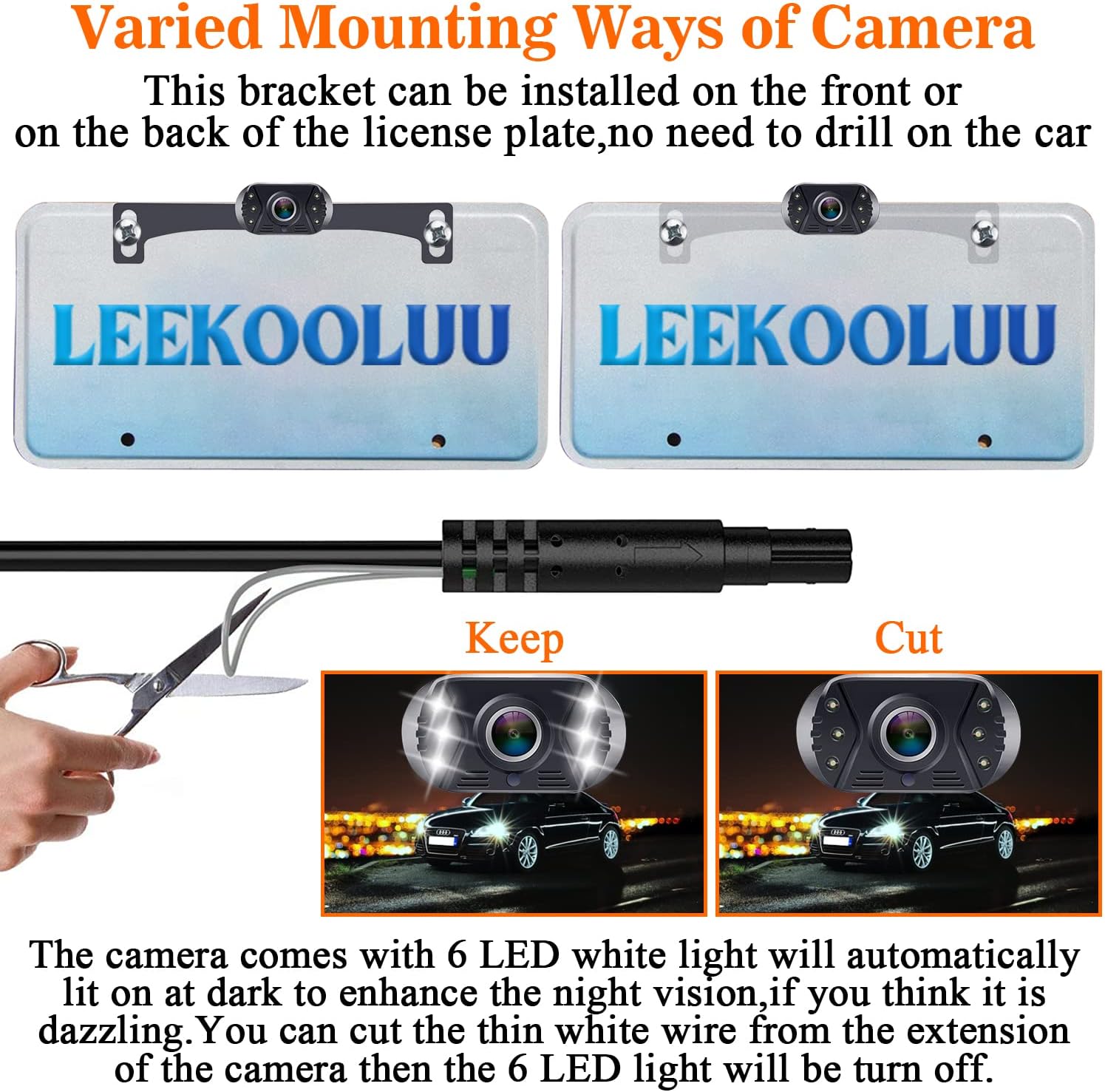 Wireless Backup Camera HD 1080P 5 Inch Monitor Touch Key Screen WiFi Rear View System for Car,Truck,Camper,Van Two&nbsp;Channels LeeKooLuu LK10