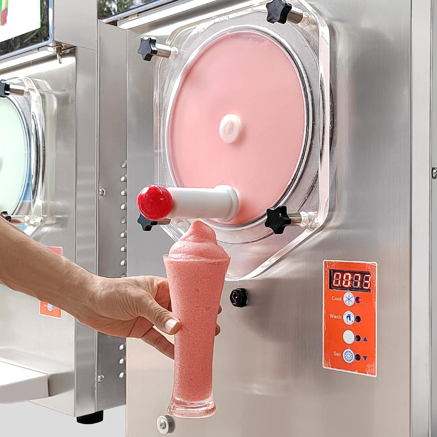 Kolice Commercial ETL Heavy Duty Commercial Margarita Ice Slush Machine, Iced Coffees, Milkshake Machine, Cocktail Margarita Machine, Smoothie Frozen Drink Cooling Beverage Machine-BIGGER CYLINDER 11L