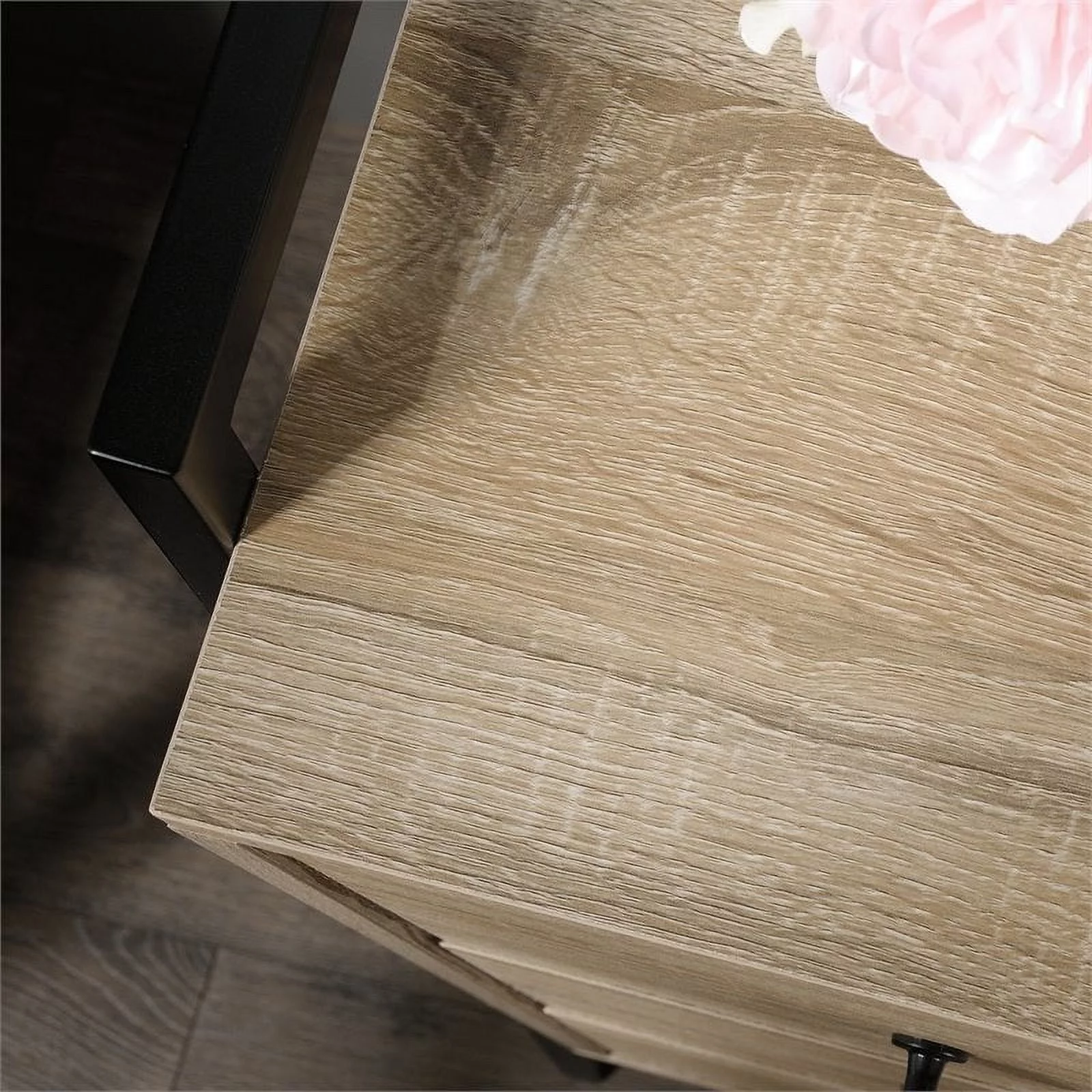 Sauder North Avenue 3-Drawer Engineered Wood and Metal Dresser in Charter Oak