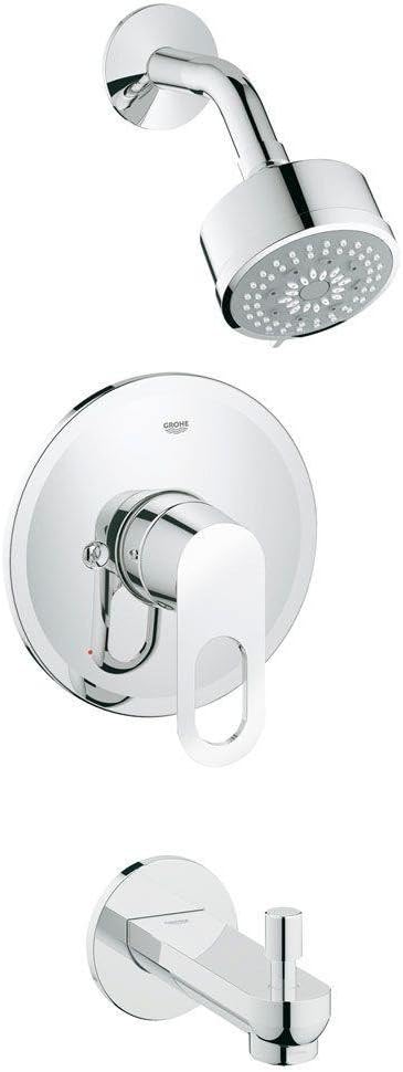 Grohe 26017000 BauLoop Tub Shower Combo in Starlight Chrome