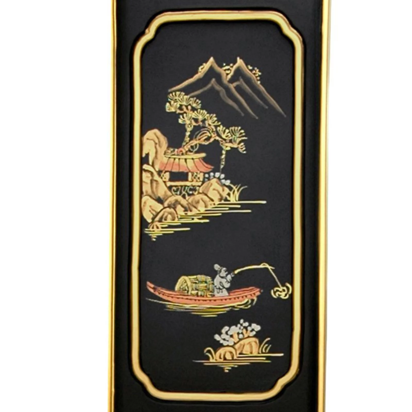 Handmade Wood Black Landscape Ming Chair (China) -  26.50"W x 24.50"D x 32.50"H