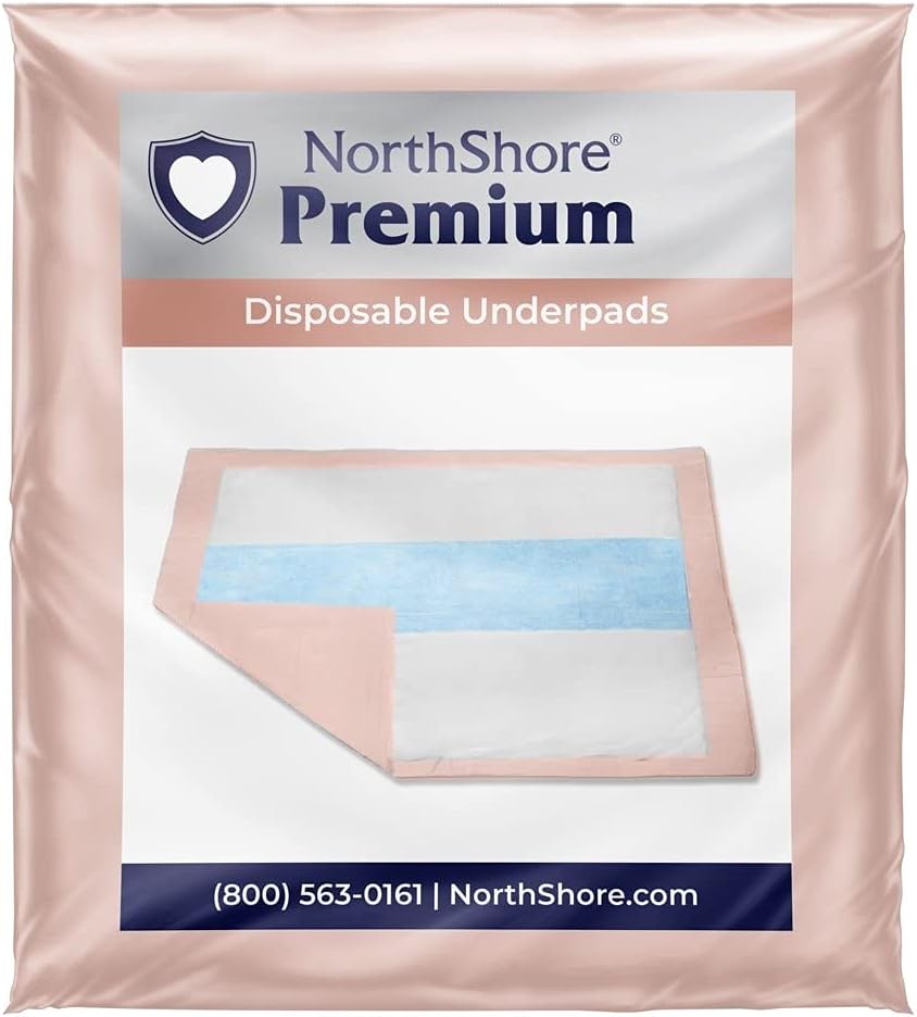 NorthShore Premium, 36 x 36, 40 oz, Green Super-Absorbent Underpads (Chux), Ultra Large, Case/80 (8/10s)