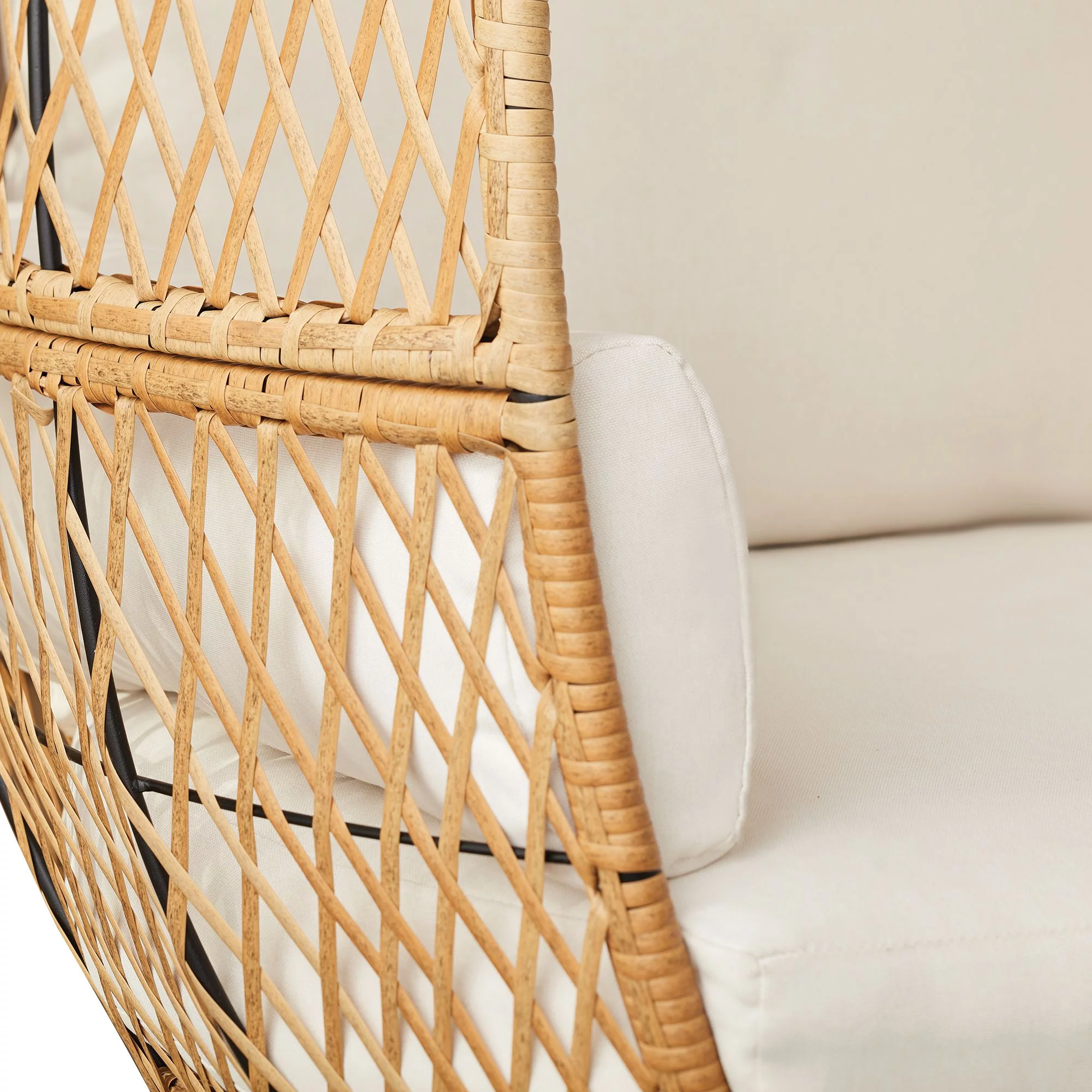 Better Homes & Gardens Ventura Boho Stationary Outdoor Wicker Egg Chair