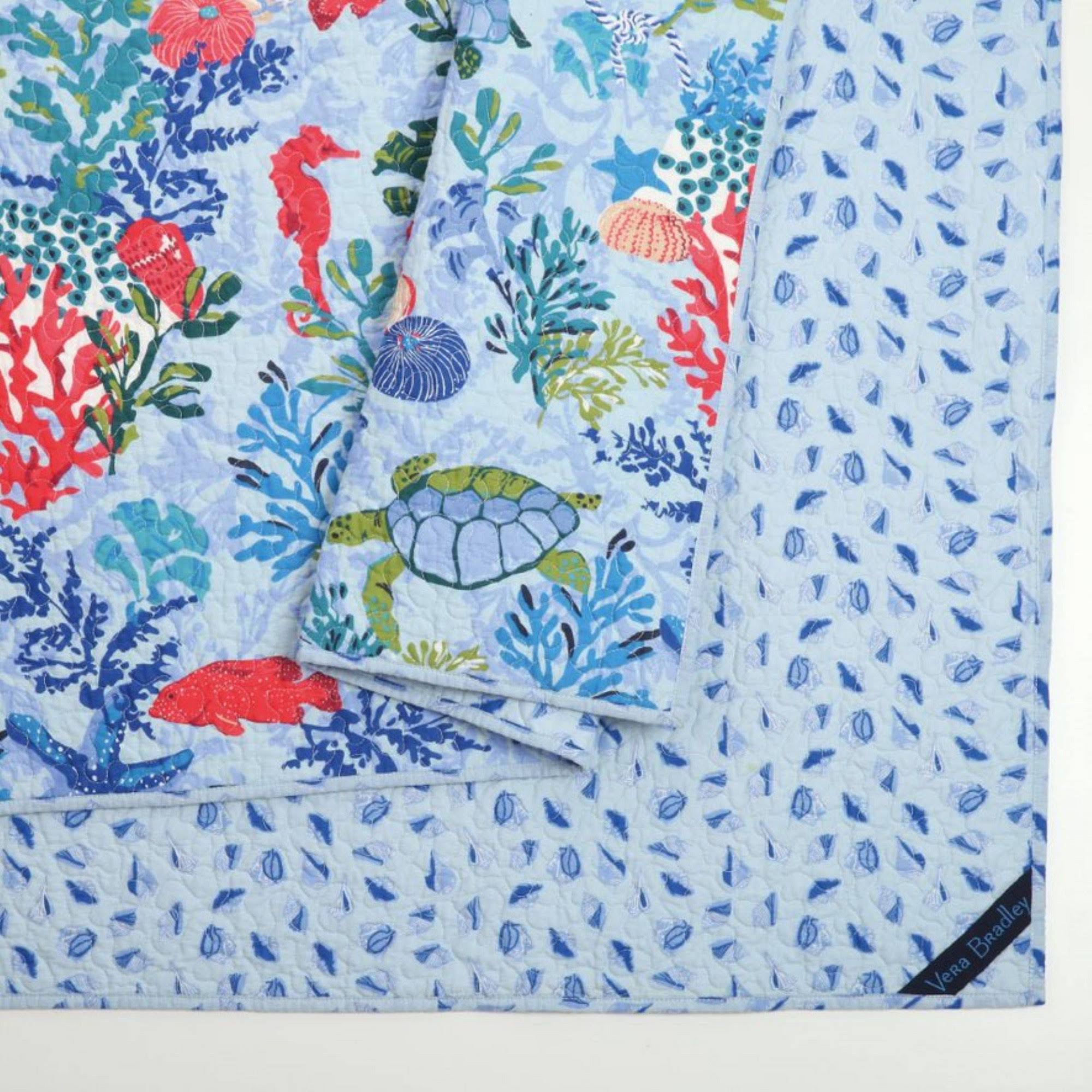Vera Bradley Shore Thing Quilt, King, Blue