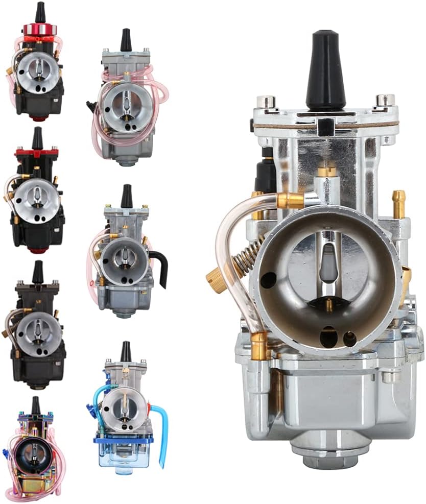PWK 32mm Carburetor Motorcycle Power Jet Carb Racing Performance Universal For 125cc to 200cc Pit Dirt Bike Motocross Enduro On/Off Road ATV Quad Scooter Black