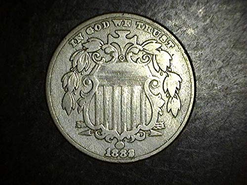 1883/2 Shield Nickel OVERDATE 5c F/VF