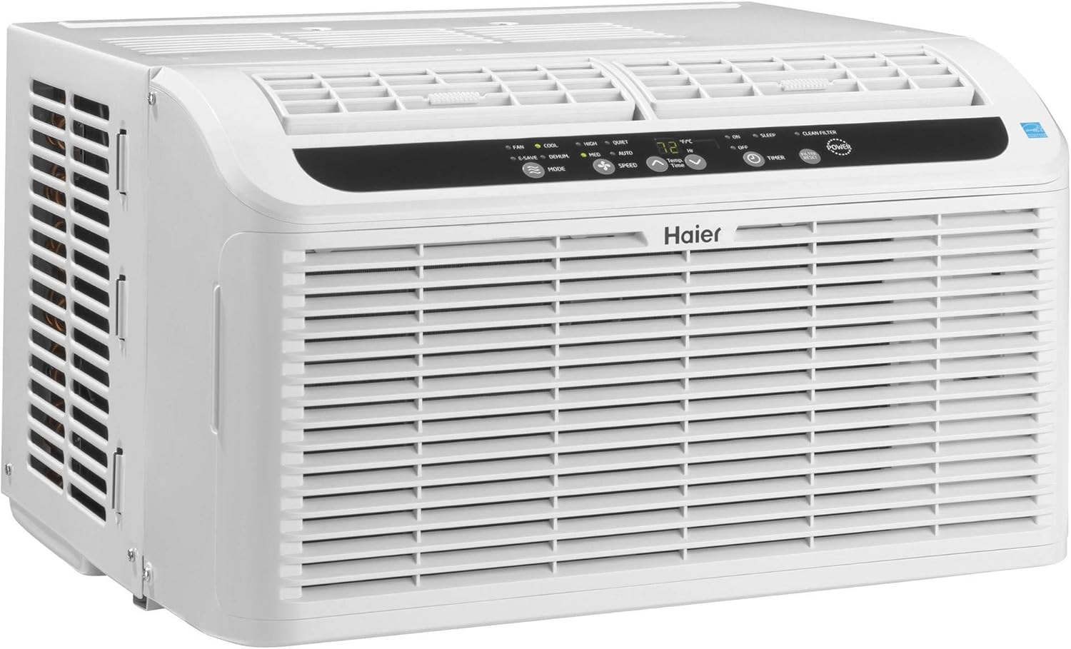 Haier 6,200 BTU Ultra Quiet Window Air Conditioner for Small Rooms and Bedrooms, Control Using Remote, 6K Window AC Unit, Easy Install with Included Kit, White, Energy Star