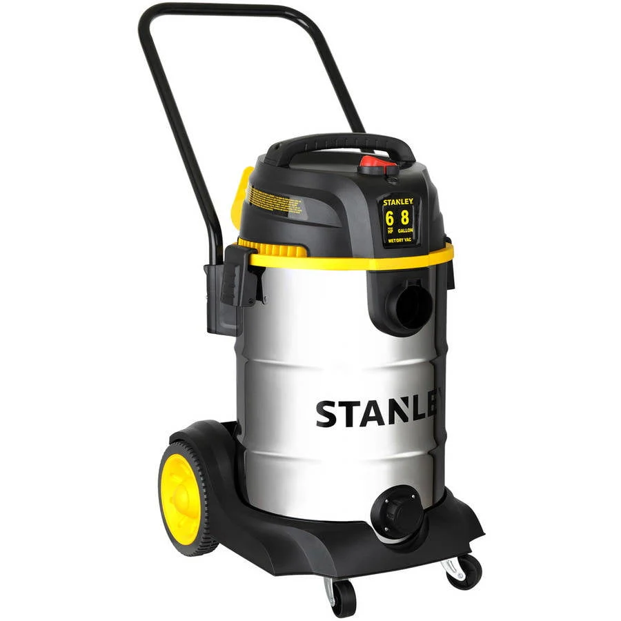 STANLEY 8 gal Stainless Steel Wet Dry Vacuum with Hose Accessories and Tool Storage