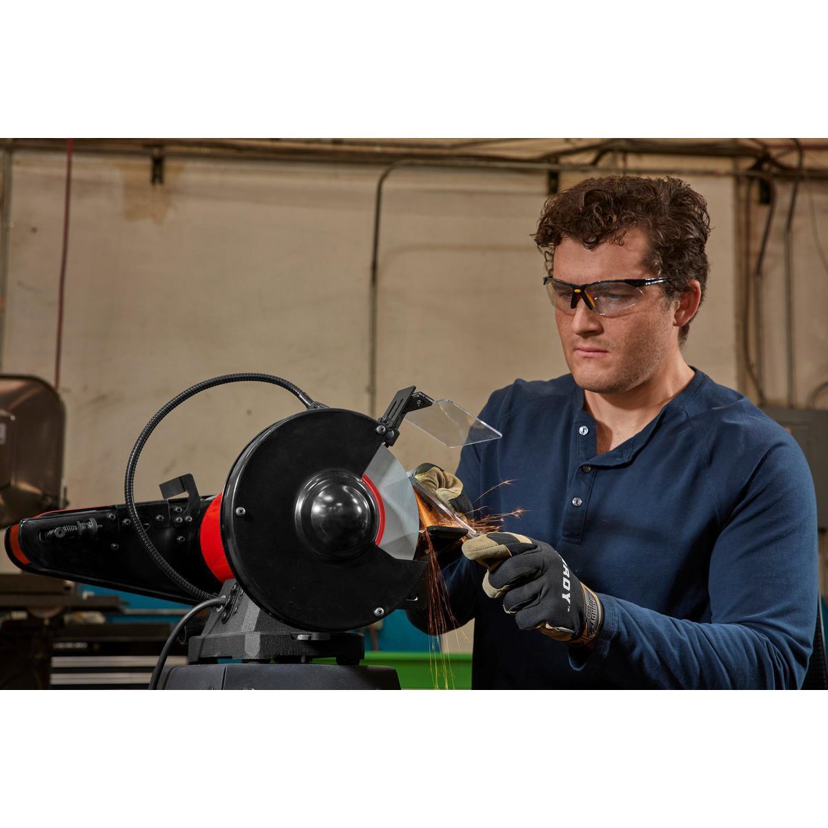 BAUER 8 in. Bench Grinder with Belt Sander