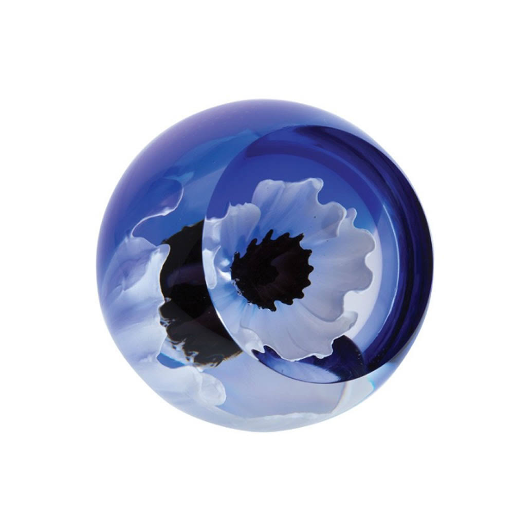 Caithness Glass World War 1 Peach Poppy Paperweight